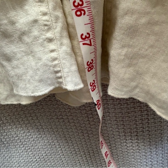 J. Jill 100% Linen Cream Maxi Dress Size 12- Lined Summer Wedding Sleeveless - Picture 7 of 8